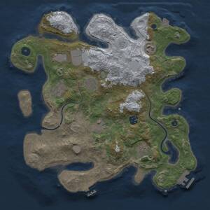 Thumbnail Rust Map: Procedural Map, Size: 3500, Seed: 5867919, 14 Monuments