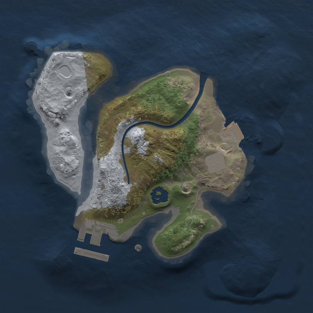 Rust Map: Procedural Map, Size: 1800, Seed: 769301027, 2 Monuments