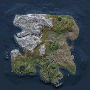 Thumbnail Rust Map: Procedural Map, Size: 2500, Seed: 1705210614, 7 Monuments