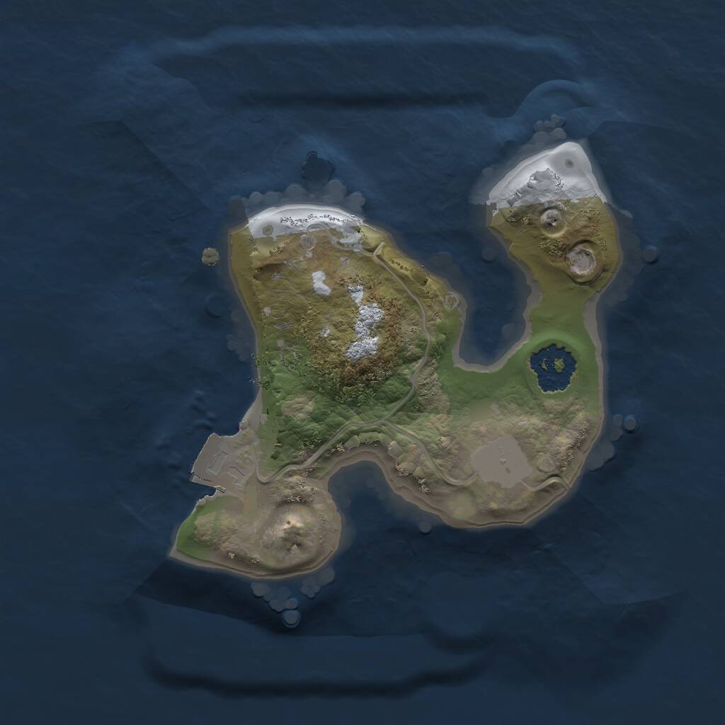 Rust Map: Procedural Map, Size: 1600, Seed: 1108273947, 1 Monuments