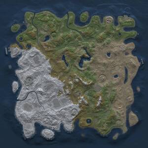 Thumbnail Rust Map: Procedural Map, Size: 4500, Seed: 67893413, 16 Monuments