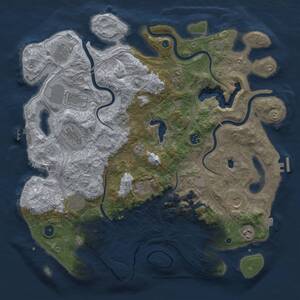 Thumbnail Rust Map: Procedural Map, Size: 4250, Seed: 244551678, 16 Monuments