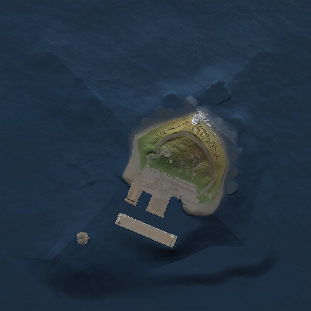 Rust Map: Procedural Map, Size: 1000, Seed: 3250, 2 Monuments