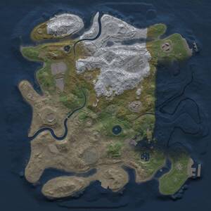 Thumbnail Rust Map: Procedural Map, Size: 3500, Seed: 94126759, 14 Monuments