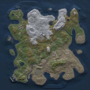 Thumbnail Rust Map: Procedural Map, Size: 3500, Seed: 17042025, 11 Monuments