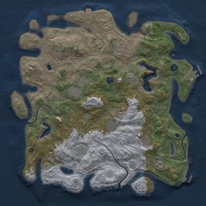 Thumbnail Rust Map: Procedural Map, Size: 4250, Seed: 342394, 15 Monuments