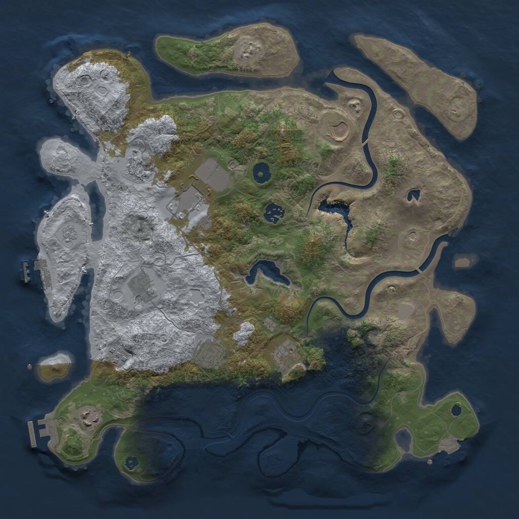 Rust Map: Procedural Map, Size: 4000, Seed: 540582131, 15 Monuments