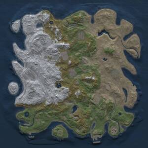 Thumbnail Rust Map: Procedural Map, Size: 4250, Seed: 687813940, 16 Monuments