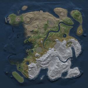 Thumbnail Rust Map: Procedural Map, Size: 3600, Seed: 4042025, 13 Monuments