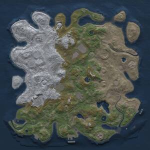 Thumbnail Rust Map: Procedural Map, Size: 4250, Seed: 932187460, 16 Monuments