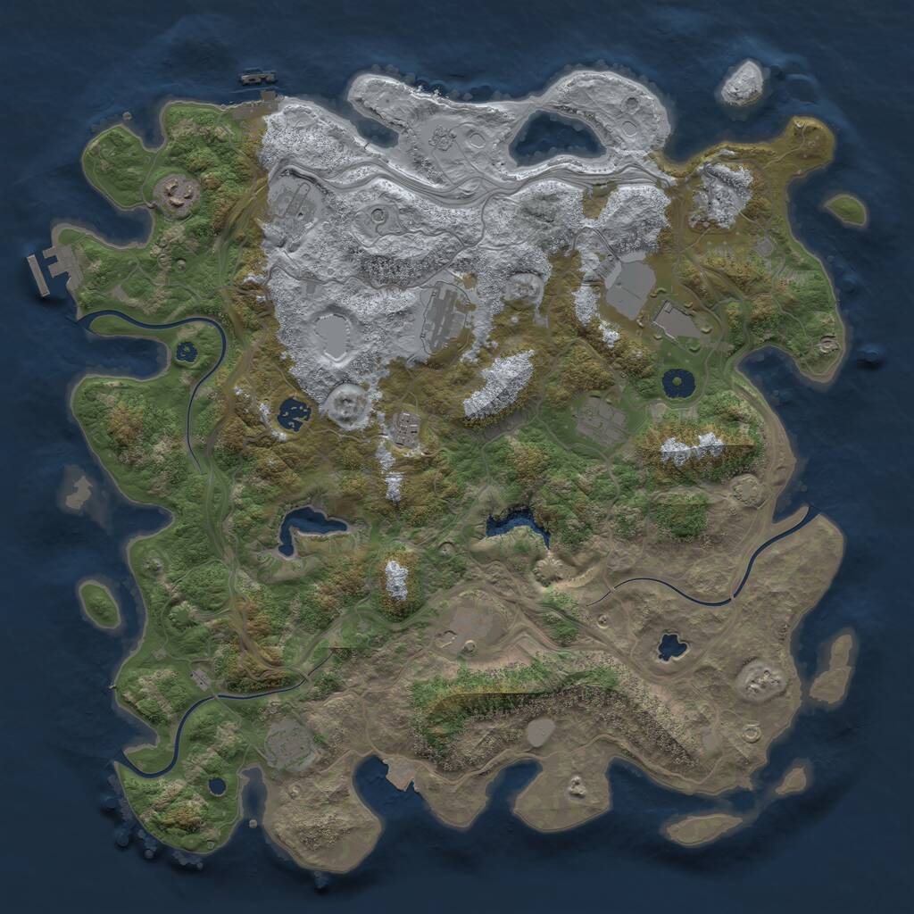 Rust Map: Procedural Map, Size: 4333, Seed: 17042025, 16 Monuments