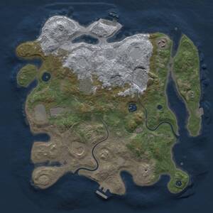 Thumbnail Rust Map: Procedural Map, Size: 3500, Seed: 21031984, 14 Monuments