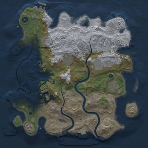 Thumbnail Rust Map: Procedural Map, Size: 3500, Seed: 642314942, 14 Monuments