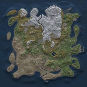 Thumbnail Rust Map: Procedural Map, Size: 3750, Seed: 1838943983, 14 Monuments