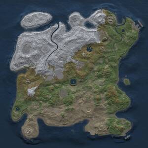 Thumbnail Rust Map: Procedural Map, Size: 3850, Seed: 1844135771, 16 Monuments
