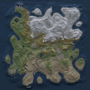 Thumbnail Rust Map: Procedural Map, Size: 3600, Seed: 440912821, 14 Monuments