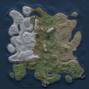 Thumbnail Rust Map: Procedural Map, Size: 3500, Seed: 1941620425, 13 Monuments