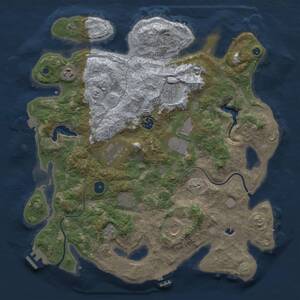 Thumbnail Rust Map: Procedural Map, Size: 4000, Seed: 2305, 14 Monuments