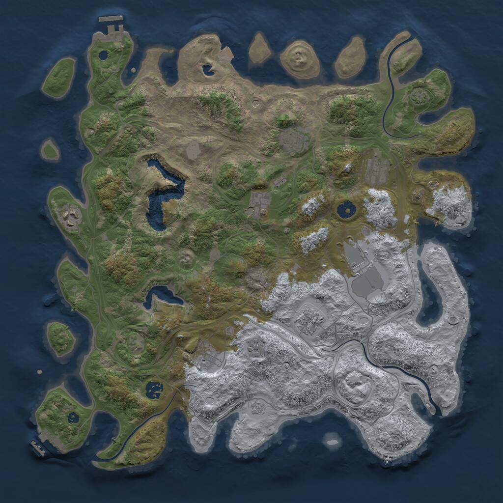 Rust Map: Procedural Map, Size: 4250, Seed: 175, 15 Monuments