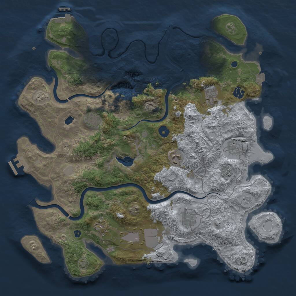 Rust Map: Procedural Map, Size: 4000, Seed: 4482, 15 Monuments