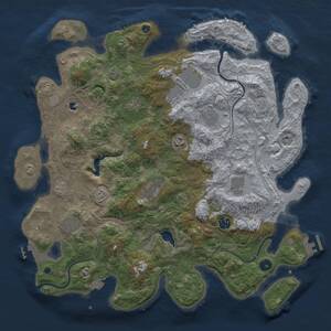 Thumbnail Rust Map: Procedural Map, Size: 4250, Seed: 157760327, 15 Monuments