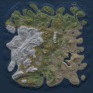 Thumbnail Rust Map: Procedural Map, Size: 4250, Seed: 895634281, 14 Monuments