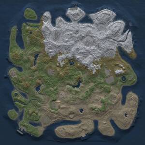 Thumbnail Rust Map: Procedural Map, Size: 4500, Seed: 556036668, 17 Monuments