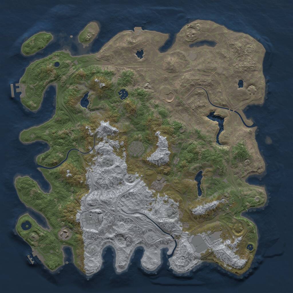 Rust Map: Procedural Map, Size: 4500, Seed: 474105403, 15 Monuments