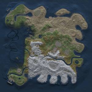 Thumbnail Rust Map: Procedural Map, Size: 3800, Seed: 504171715, 15 Monuments