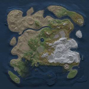 Thumbnail Rust Map: Procedural Map, Size: 3500, Seed: 198866893, 14 Monuments