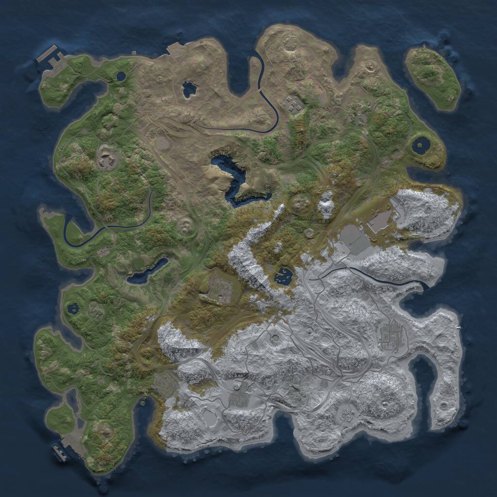 Rust Map: Procedural Map, Size: 4250, Seed: 5744334, 15 Monuments