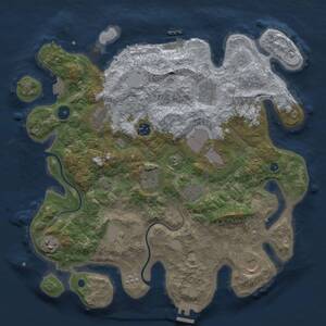 Thumbnail Rust Map: Procedural Map, Size: 3750, Seed: 357413, 16 Monuments