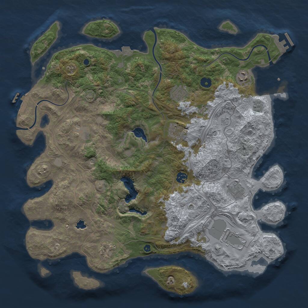 Rust Map: Procedural Map, Size: 4250, Seed: 2010665017, 15 Monuments
