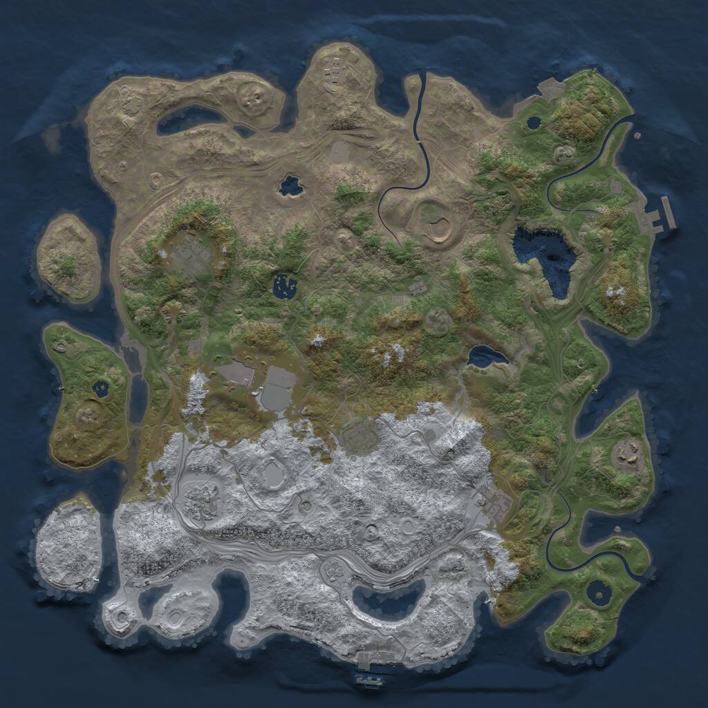 Rust Map: Procedural Map, Size: 4250, Seed: 1669794666, 15 Monuments