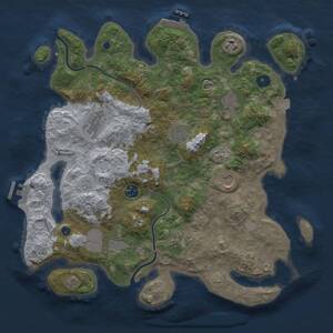 Thumbnail Rust Map: Procedural Map, Size: 3750, Seed: 1519228697, 14 Monuments