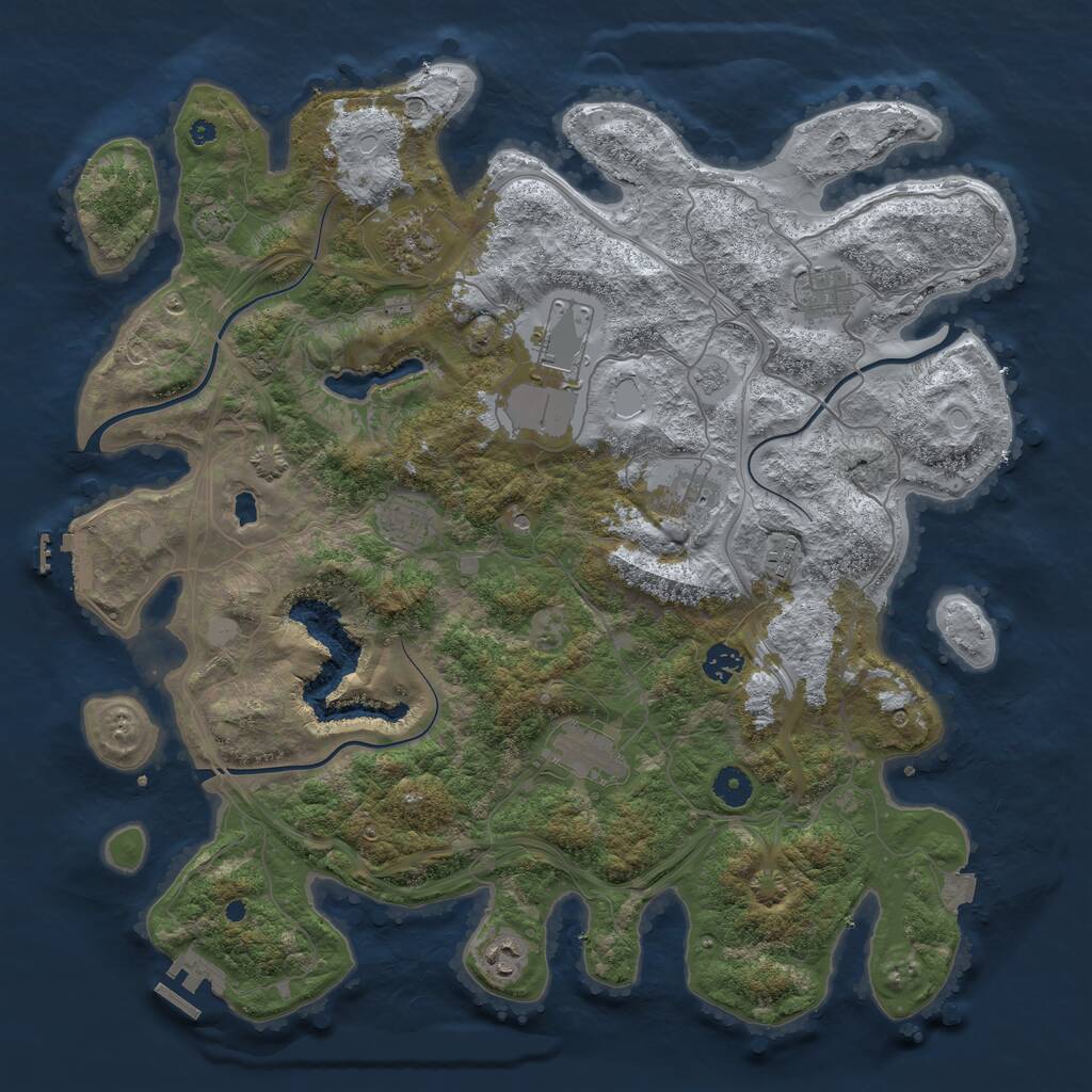 Rust Map: Procedural Map, Size: 4250, Seed: 312348592, 15 Monuments