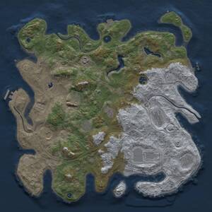 Thumbnail Rust Map: Procedural Map, Size: 4250, Seed: 1223394853, 17 Monuments