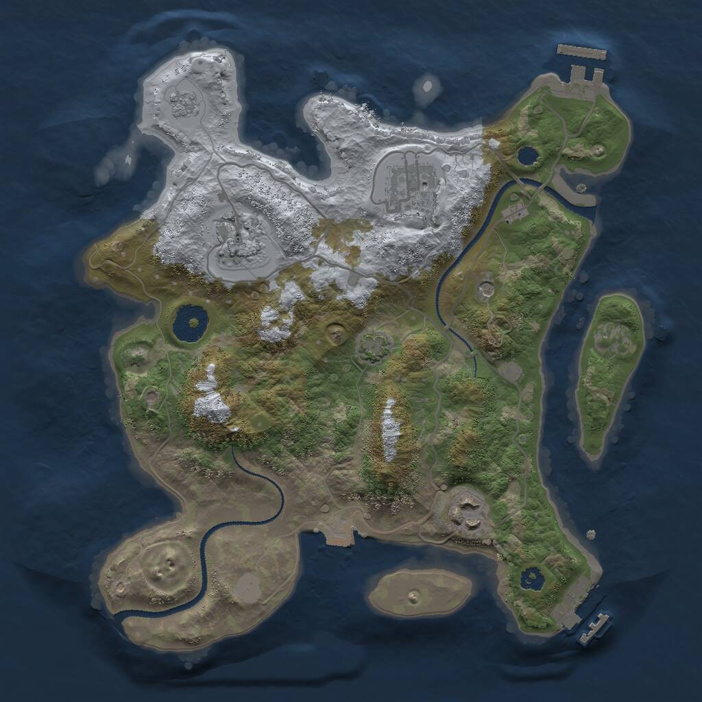 Rust Map: Procedural Map, Size: 2900, Seed: 15, 9 Monuments