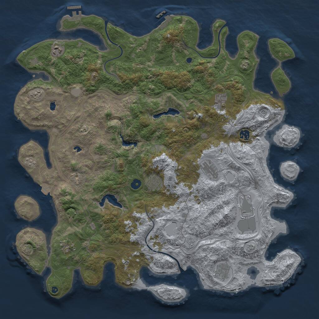 Rust Map: Procedural Map, Size: 4690, Seed: 69420, 15 Monuments