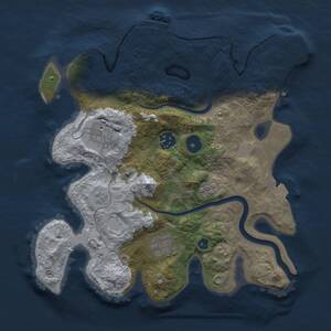 Thumbnail Rust Map: Procedural Map, Size: 3000, Seed: 1725131580, 9 Monuments