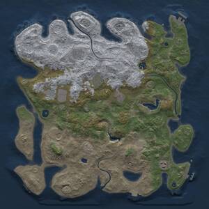 Thumbnail Rust Map: Procedural Map, Size: 4200, Seed: 1369180282, 14 Monuments