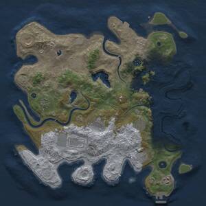 Thumbnail Rust Map: Procedural Map, Size: 4000, Seed: 45647, 17 Monuments