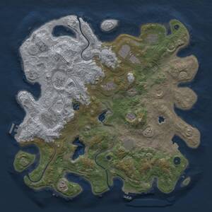 Thumbnail Rust Map: Procedural Map, Size: 4250, Seed: 241724258, 16 Monuments