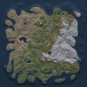 Thumbnail Rust Map: Procedural Map, Size: 4250, Seed: 13828, 16 Monuments