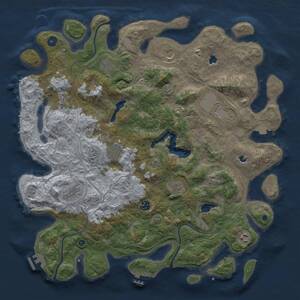 Thumbnail Rust Map: Procedural Map, Size: 4500, Seed: 1999215931, 16 Monuments