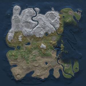 Thumbnail Rust Map: Procedural Map, Size: 4000, Seed: 588939940, 16 Monuments