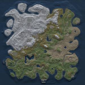 Thumbnail Rust Map: Procedural Map, Size: 4600, Seed: 58565254, 16 Monuments