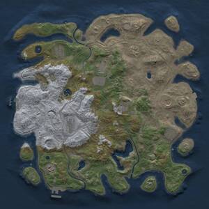 Thumbnail Rust Map: Procedural Map, Size: 4250, Seed: 2052892733, 16 Monuments