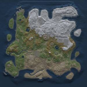 Thumbnail Rust Map: Procedural Map, Size: 3500, Seed: 109381116, 11 Monuments