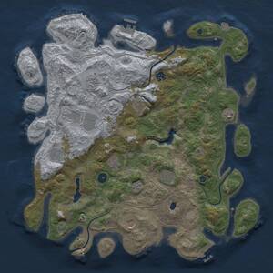 Thumbnail Rust Map: Procedural Map, Size: 4250, Seed: 44143664, 16 Monuments